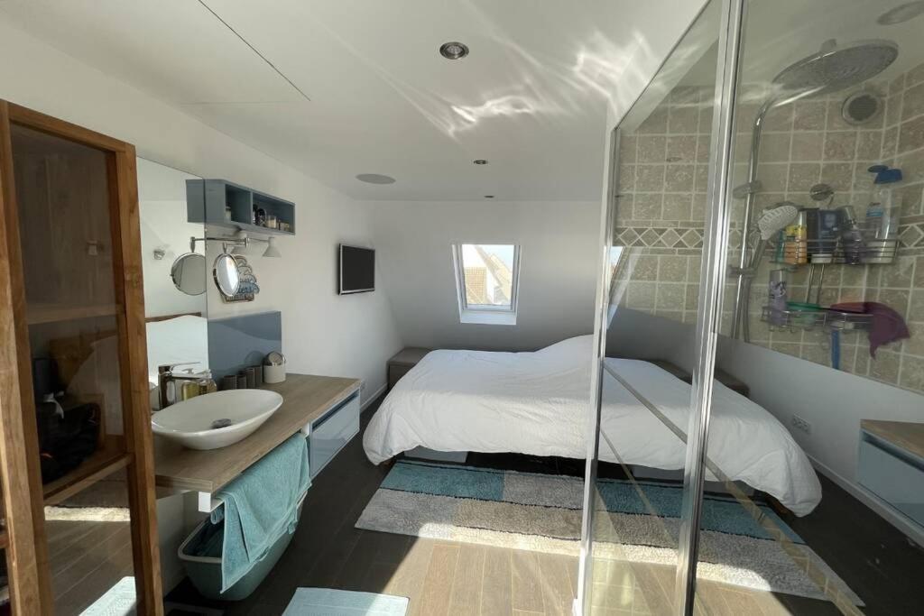 Duplex Avec Jacuzzi Vue Imprenable Sur La Baie De Wissant Daire Dış mekan fotoğraf