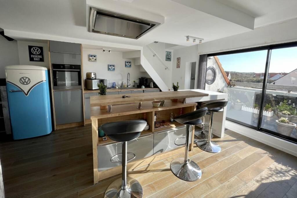 Duplex Avec Jacuzzi Vue Imprenable Sur La Baie De Wissant Daire Dış mekan fotoğraf